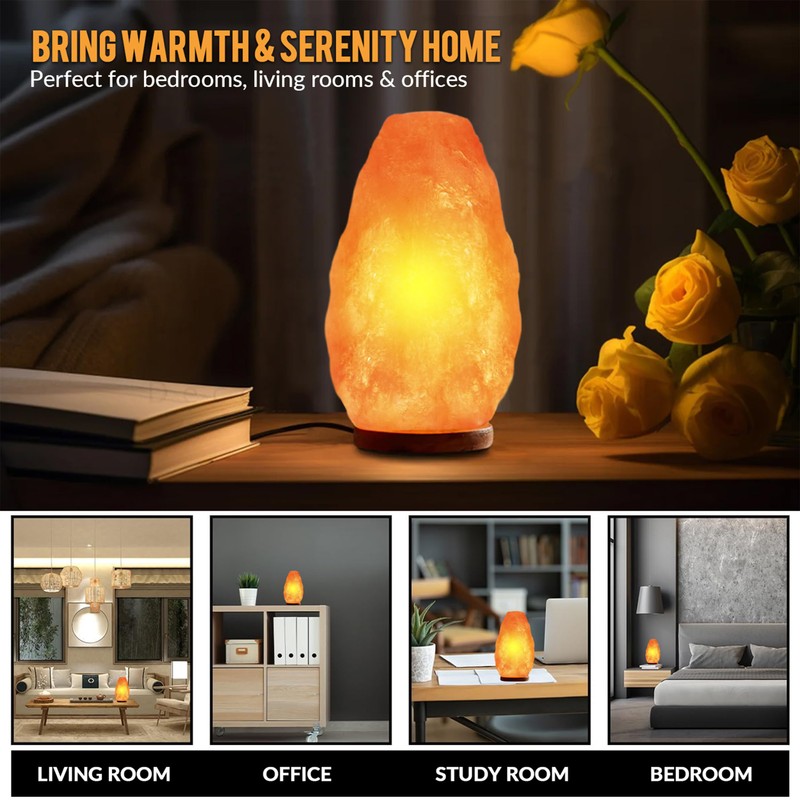 Himalayan Glow Salt Lamp with Touch Dimmer Switch 5-7 lbs