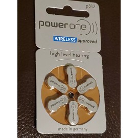 Power-One Power one hearing aid (1pack) 6 batteries p312 wireless approved Exp 03-2024