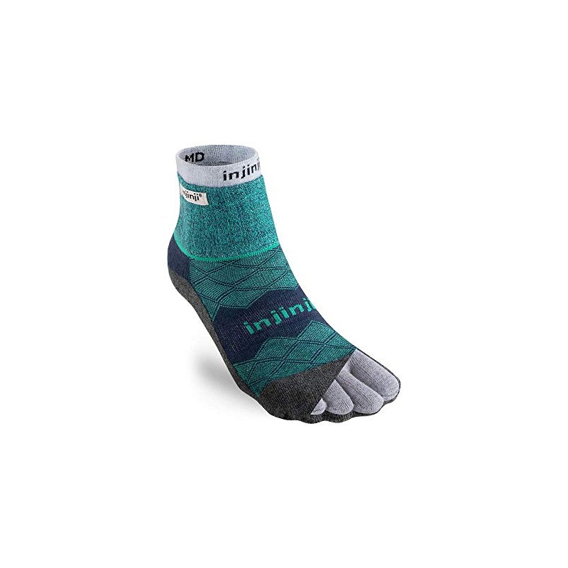 Injinji Men's Liner + Runner Mini Crew, blue