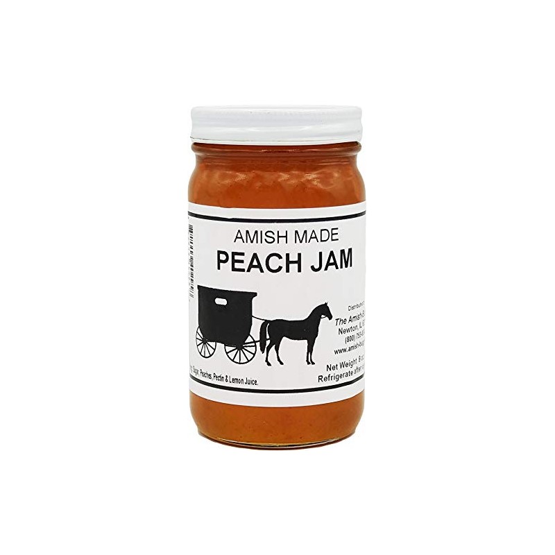 Amish Jam Peach - "8 Oz. Jar - Qty 3"