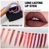 Rust Red Matte Lipstick Pencil for Women Lip Liner and