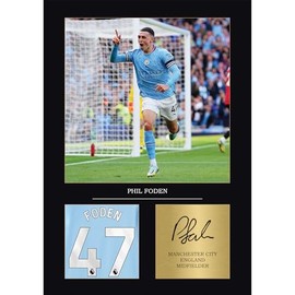 Phil Foden Gift Signed A4 Print Display Unframed Man City Gifts For Boys Digitally Reproduced Signature Man City Gifts For Men