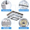 Finktonglan LED Crystal Ceiling Light Modern Flush Mount Rectangular Lamp