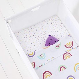 Snuz 3 Piece Crib Bedding Set – Rainbow, 3 Count (Pack of 1)