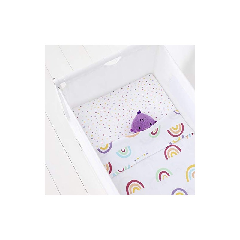 Snuz 3 Piece Crib Bedding Set – Rainbow, 3 Count