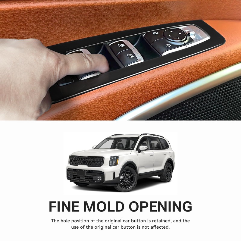 Hellet 4PCS Door Window Control Panel Cover Trim for Kia