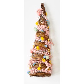 Worth Imports 21" Tabletop Twig Tree with Easter Eggs, Berries and Flowers