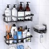PKPD Rustproof Stainless Steel Shower Caddy 3 Pack, Bathroom Storage