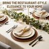 48 PCS NO-FADING Black Silverware Set with Steak Knives -