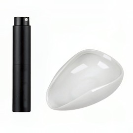 Coffee Bean Dosing Cup and RDT Spray Bottle Kit For Espresso Ceramic Ruffled Leaf Shaped Measuring Tray and Sprayer Set For Reducing Coffee Ground Static