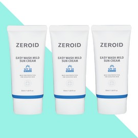 Zeroid sunscreen, no sunscreen, easy wash mild 50mlX3 / 제로이드 선크림 무기자차 이지워시 마일드 50mlX3개