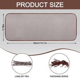 Child Safety Net Banister Guard - 300×78cm Stairs Protective Netting, Brown Sturdy Stairway Railing Fence Mesh, Balcony Netting Patios Safe Rail Net, Balcony Protection Net for Baby Child Kid Pet Toy