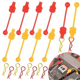 GDOOL 1.0mm RC Cars Body Clips with Pull Tabs for Universal 1/14 1/16 1/18 SCX24 Remote Control Car Compatible with Redcat HPI Himoto HSP Exceed Truck Buggy(8 Pieces, Orange & Red)