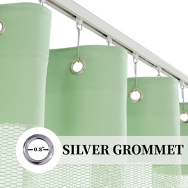 Cniuyhi Inherent Flame Retardant Hospital Curtains, Cubicle Medical Grommet Curtains for Room Divider, School Nursery, Hospital(1 Panel, Green, 5x8ft)