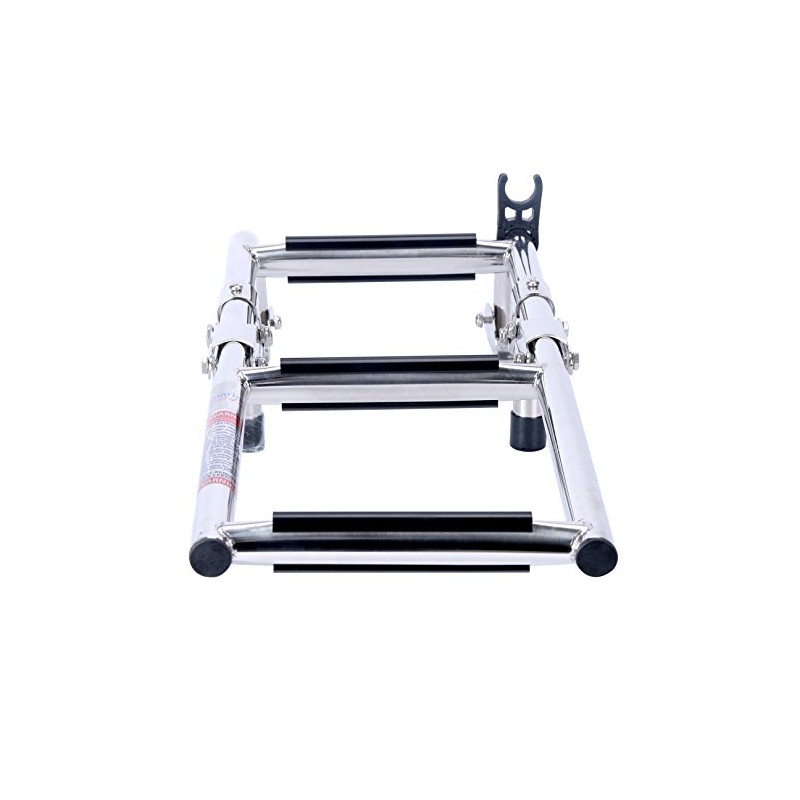 Amarine-made Marine Boat Foldable Stainless Steel 3 Steps Ladders Stern