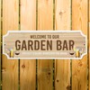 Red Ocean Garden Bar Sign For Home Bar Welcome Sign