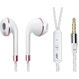 Shot Case Wiko Y80 In-Ear Headphones with Microphone Hands-Free Universal Earphones with Jack (Pink)