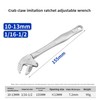 7-10mm Self-Adjusting Ratchet Wrench with Crab Claw Jaw and 30°
