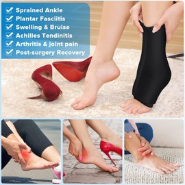 LEIAOLY Ankle Ice Pack Wrap for Swelling, Reusable Ankle Ice Pack for Sprained Ankle Injuries, Cold Therapy Sock Compression, Plantar Fasciitis Relief, Achilles Tendonitis, Sore Feet, Foot & Heel