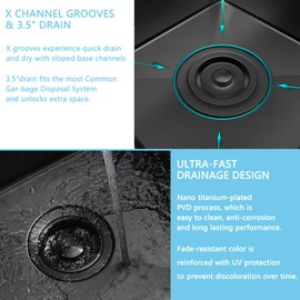 15x15 inch Bar Sink Drop In, 18 Gauge Stainless Steel Drop In Bar Sink, Gunmetal Black Finish 15 inch Topmount Sink for Home Bar, Wet Bar or Prep Area with Bottom Grid