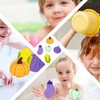 5pcs Bath Sponges for Kids,Soft Safe Vegetable Shapesbaby Sponges for