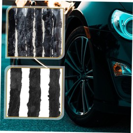 GLEAVI 10pcs Tire Repair Rubber Strings for Tubeless Tires Self-vulcanizing Repair Tools for Cars Motorcycles and Atvs Black Strips