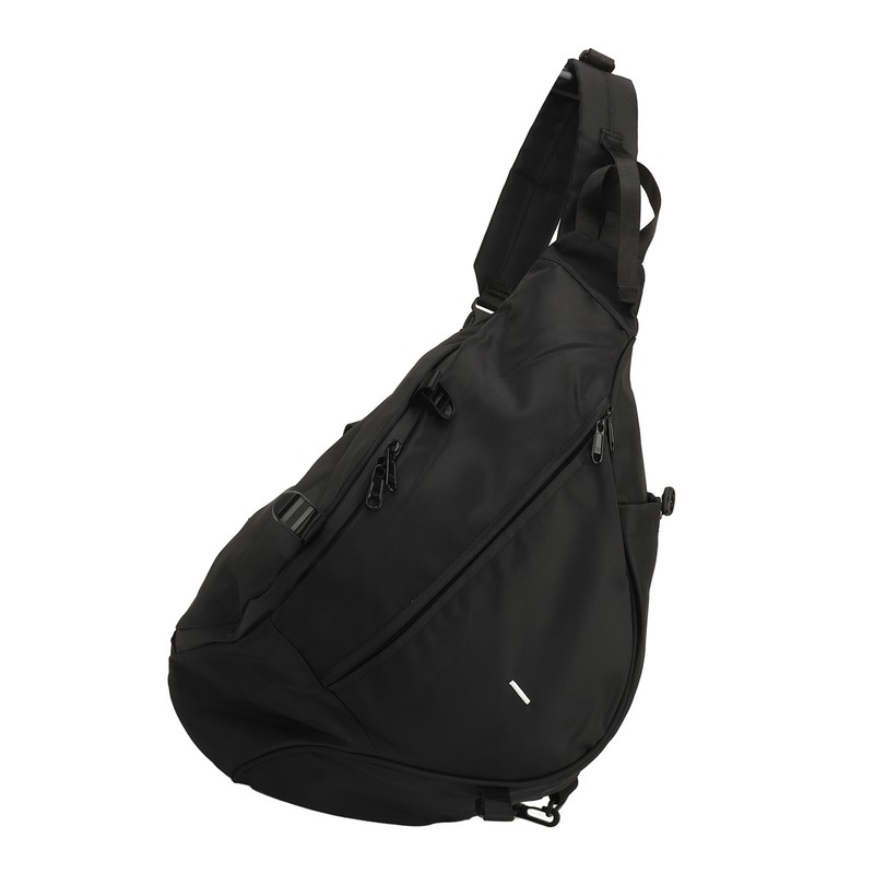 Large Black Sling Bag Waterproof Sling Backpack Oxford Fabric Outdoor