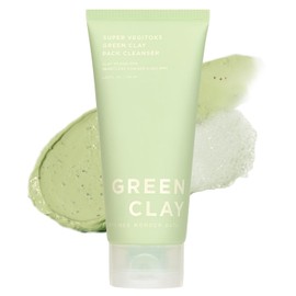 Super Vegitox Green Clay Pack Cleanser, Daily Pore Absorption Care, Hypoallergenic, Vegan, Korean Skin Care (130ml)