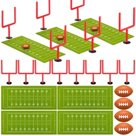 Simgoing 4 Set Soccer Football Centerpieces Table Decor Soccer Football Party Decorations Pitch on The Table Game with 4 Flick Games Set Office Sports Party Favors(Classic)