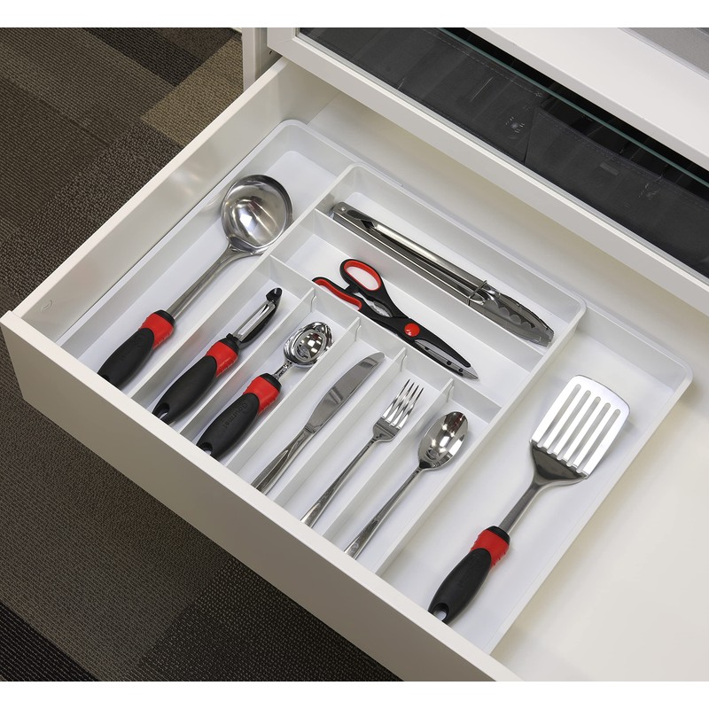 Simple Houseware Expandable & Adjustable Cutlery Drawer Organizer - Large
