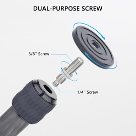 ARTCISE Carbon Fibre Centre Column, EC3 32.5 mm Two-Piece Carbon Fibre Centre Column Tripod Extender Tripod Extension Tube for Cameras, Tripods, Monopods