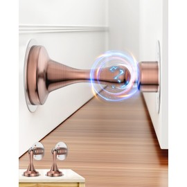 Door Stoppers Magnetic Door Stop- 2 Pack Adhesive Stick & Screws Stainless Steel, Door Stop Holder to Keep Door Open Wall & Floor Mount, Magnetic Door Catch Stoppers for Bottom of Door