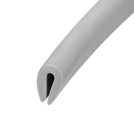 TOP-VIGOR Edge Trim U Seal, Plastic U-Seal Channel Edge Protector Sheet, Edge Trim Grey U Seal Fits 0.5-1.5mm Edge 3Meters/9.84Ft Length, 0.39" Height