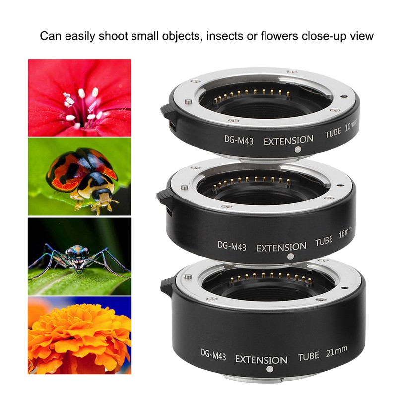 DG‑M43 10mm16mm21mm Automatic Focusing Macro Adapter Ring Fit for Olympus