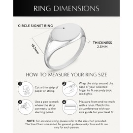 RTZN® Silver Signet Rings for Mens — Premium Stainless Steel Rings Men — 100% Waterproof & Non Tarnish Plain Statement Pinky Mens Signet Ring Silver Pinky Ring for Men (Round Polished | SIZE: 9)