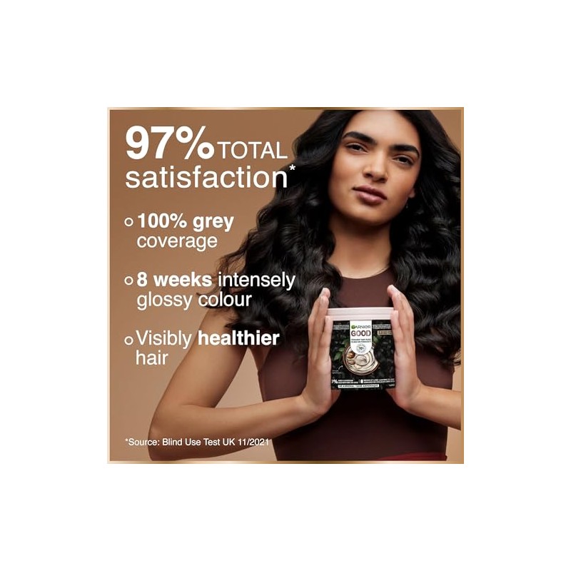 Garnier Garnier GOOD Permanent Hair Dye, 100% Grey Coverage, Ammonia-Free,