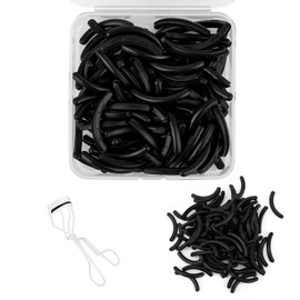 100uds Recambios para Rizador de Pestañas Tweezerman, Almohadillas de Goma Repuesto para Rizador Pestañas un Rizado Mejorado y Mayor Comodidad (Negro)