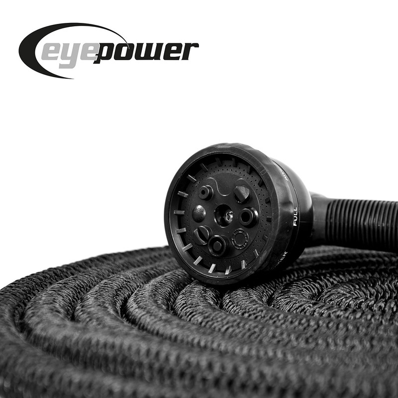 EYEPOWER Expandable Garden Hose 2.5-7.5 m Double Latex Core Triple