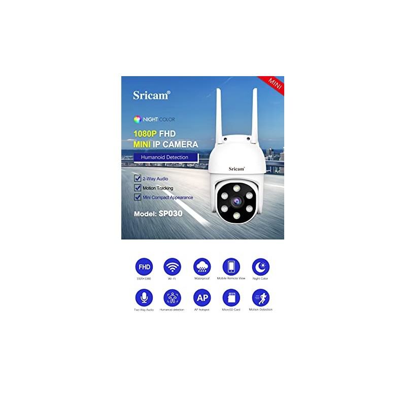 C?mara de Seguridad Hd 1080P,C?mara de Seguridad Wifi Exteriores/
