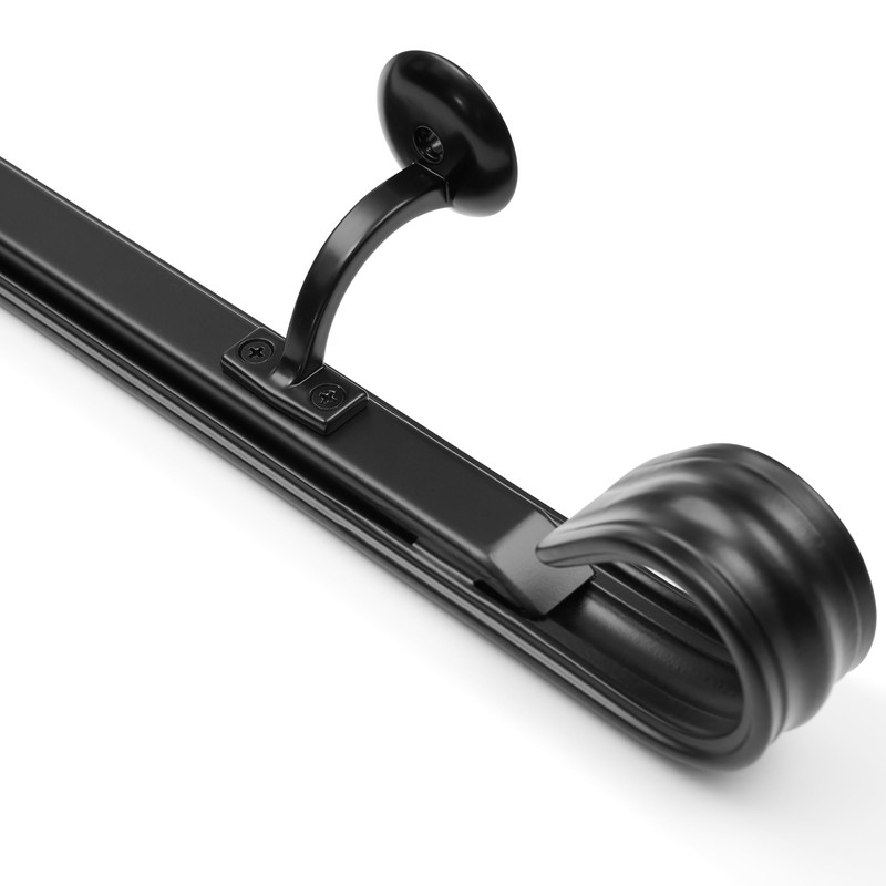 Vezek 4 Ft Wrought Iron handrail Stair Rail Grab Bar