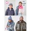 King Cole Unisex Double Knitting Pattern Hats Scarfs Snood Beanies