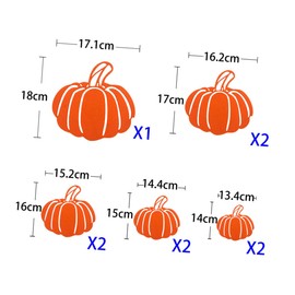 Generic Halloweens Orange Pumpkin Banner Thicken Felt Hanging Bunting Decorative Wall Art
