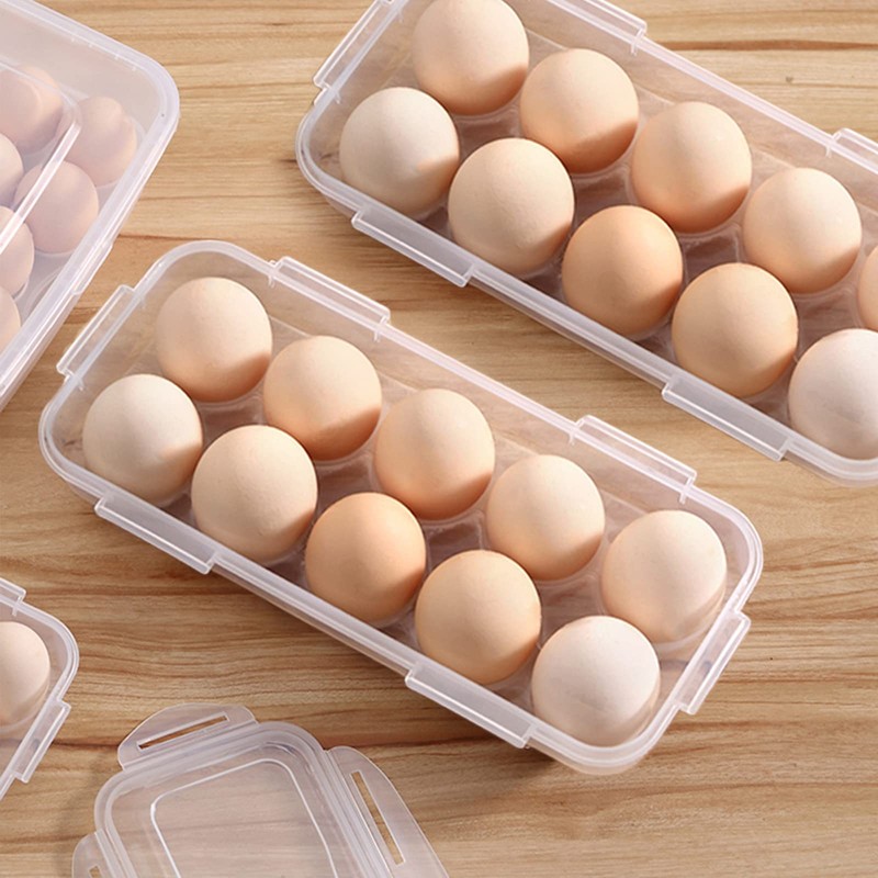 Ruikdly Egg Box, 10 Eggs, Plastic Egg Container, Egg Container