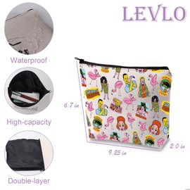 Pink Flamingos Lover Makeup Bag Black Comedy Film Enthusiast Cosmetic Bag Vintage Style Fan Gift for Her, Pink Flamingos, Daily