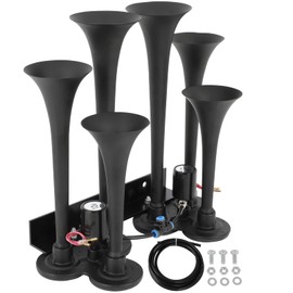 Ineedup 135dB Train Truck Horn Air Tank Car Horn Tank Air Horn Train Horn For Truck Train Horn Dixie Horn Airhorns 12V Loud Car Horns