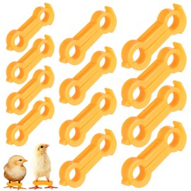 IMIKEYA Pack of 12 Chick Leg Braces Spreader Legs Humpel Bandage for Newborns Birds Chicks Bouncy Rubber Clip Chicken Leg Support Band Alignment Clip in Three Sizes