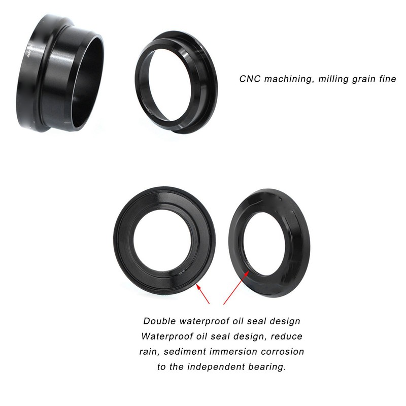 RISK Bike Headset Speed Drop Bearing Headset for 49.7mm Cone