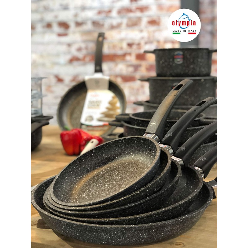 Olympia Hard Cook 11 Inch Deep Non-Stick PFOA-Free Die-Cast Aluminum