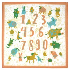 merrysquare - Children's Handkerchiefs - 100% Cotton - Approx. 26 cm - 6 Pieces, Numbers
