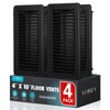 VOISEN Floor Register 4x10, 4 Pack Black Floor Register Vents,Heavy